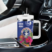 Hafa Adai Northern Mariana Islands Tumbler With Handle Polynesian Tribal Pattern LT05 - Polynesian Pride