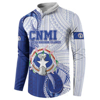 Personalized Northern Mariana Islands Button Sweatshirt CNMI Seal LT05 - Polynesian Pride