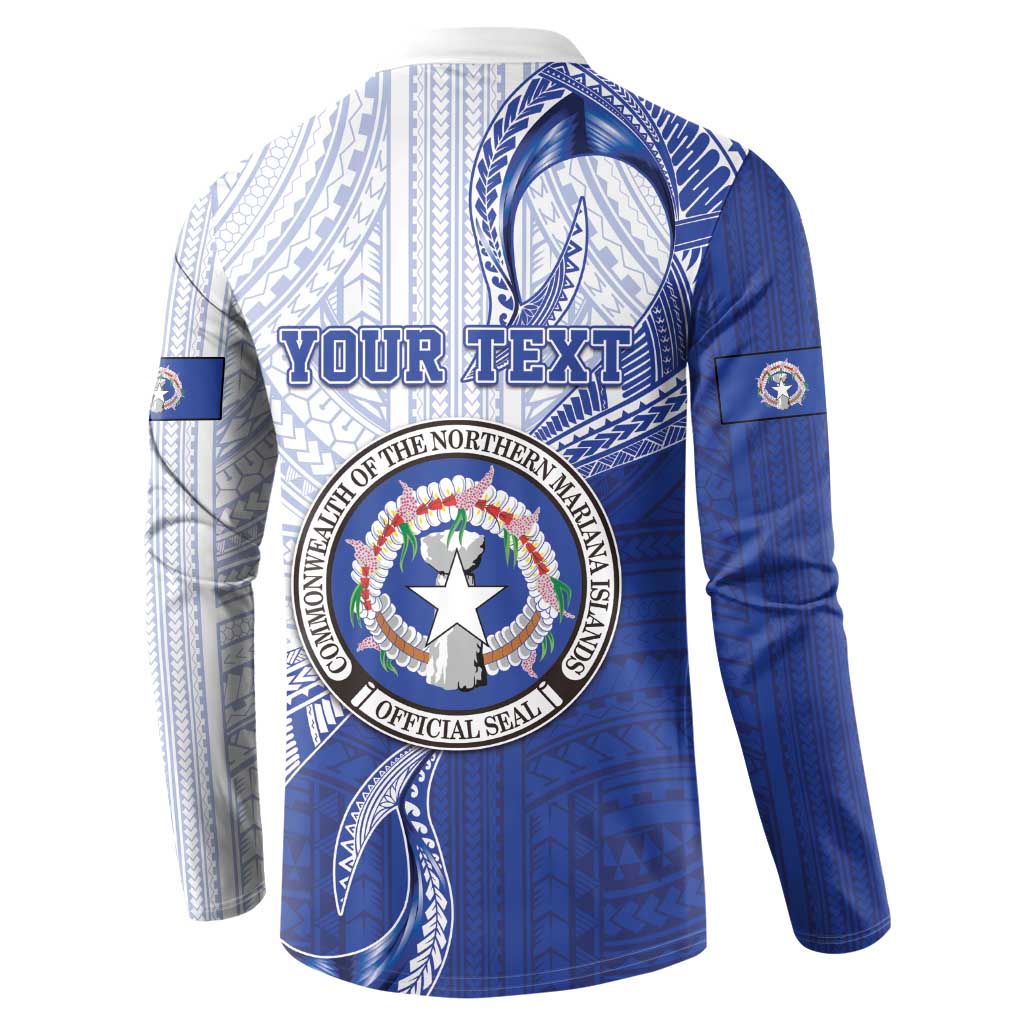 Personalized Northern Mariana Islands Button Sweatshirt CNMI Seal LT05 - Polynesian Pride