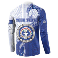 Personalized Northern Mariana Islands Button Sweatshirt CNMI Seal LT05 - Polynesian Pride