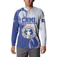 Personalized Northern Mariana Islands Button Sweatshirt CNMI Seal LT05 - Polynesian Pride
