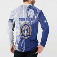 Personalized Northern Mariana Islands Button Sweatshirt CNMI Seal LT05 - Polynesian Pride