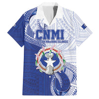 Personalized Northern Mariana Islands Hawaiian Shirt CNMI Seal LT05 Blue - Polynesian Pride