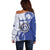 Personalized Northern Mariana Islands Off Shoulder Sweater CNMI Seal