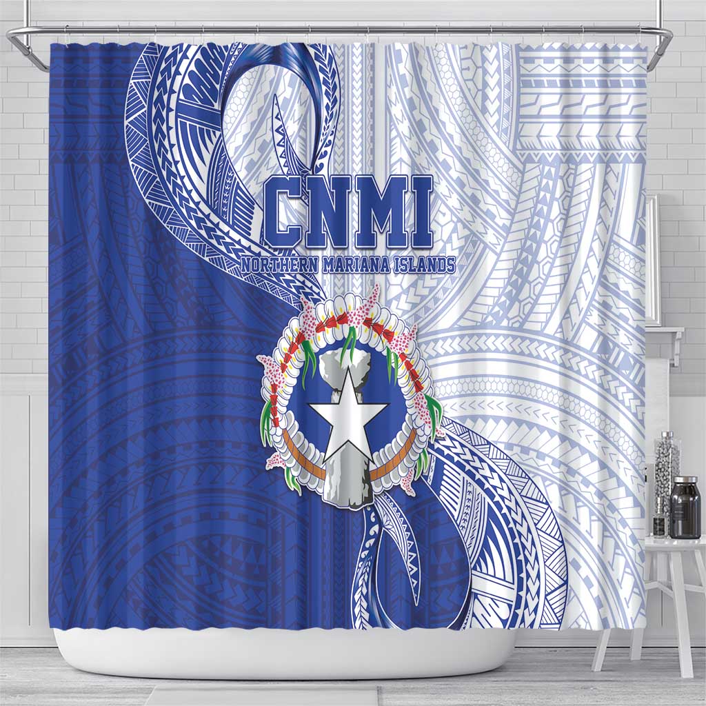 Northern Mariana Islands Shower Curtain CNMI Seal LT05 - Polynesian Pride