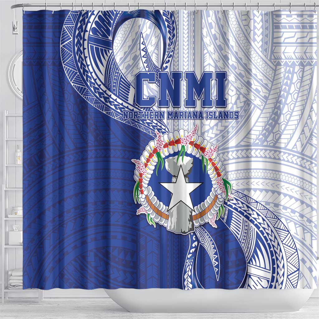 Northern Mariana Islands Shower Curtain CNMI Seal LT05 - Polynesian Pride