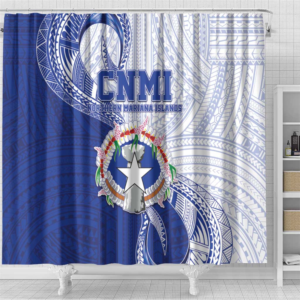 Northern Mariana Islands Shower Curtain CNMI Seal LT05 - Polynesian Pride