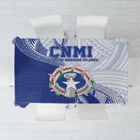 Northern Mariana Islands Tablecloth CNMI Seal LT05 Blue - Polynesian Pride