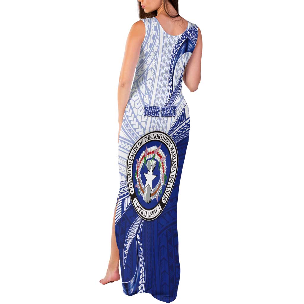 Personalized Northern Mariana Islands Tank Maxi Dress CNMI Seal LT05 - Polynesian Pride