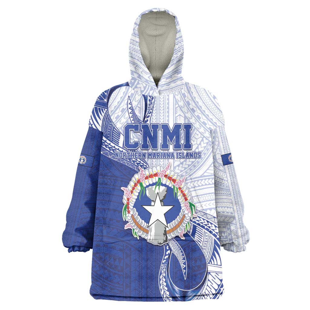 Personalized Northern Mariana Islands Wearable Blanket Hoodie CNMI Seal