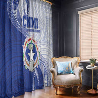 Northern Mariana Islands Window Curtain CNMI Seal LT05 - Polynesian Pride
