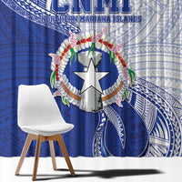 Northern Mariana Islands Window Curtain CNMI Seal LT05 - Polynesian Pride