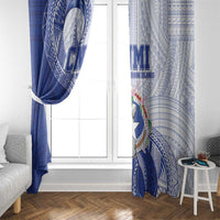 Northern Mariana Islands Window Curtain CNMI Seal LT05 - Polynesian Pride
