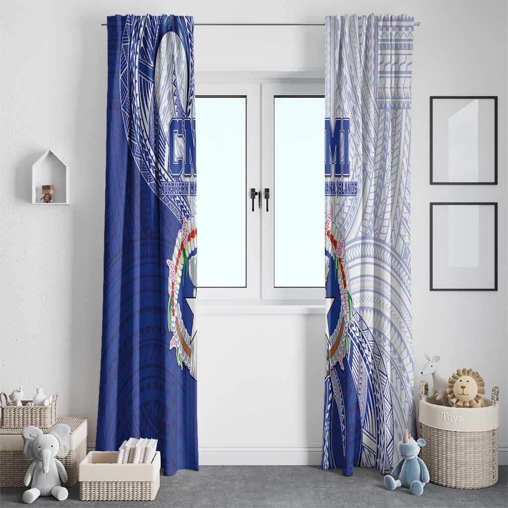 Northern Mariana Islands Window Curtain CNMI Seal LT05 - Polynesian Pride