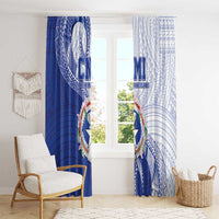 Northern Mariana Islands Window Curtain CNMI Seal LT05 - Polynesian Pride