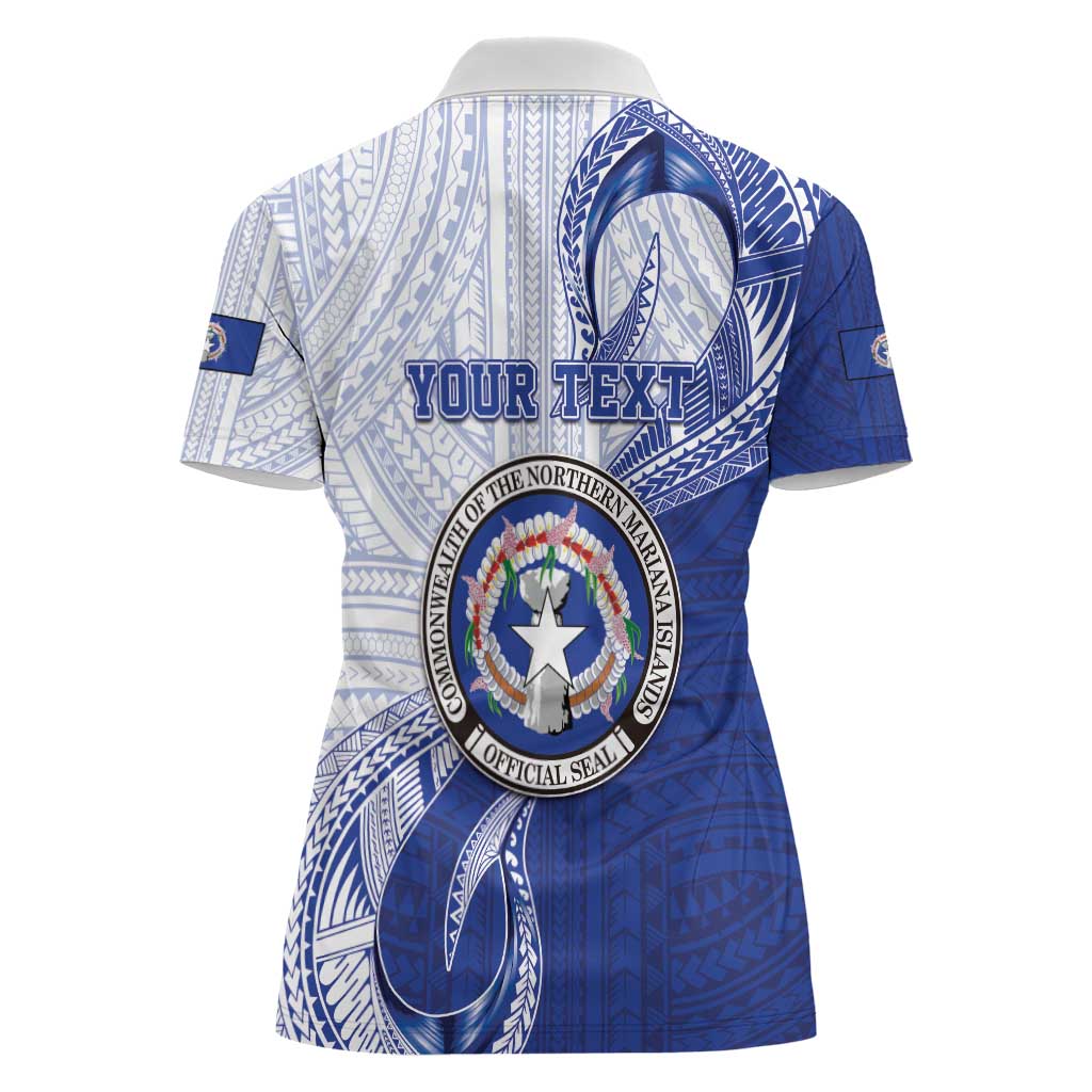 Personalized Northern Mariana Islands Women Polo Shirt CNMI Seal LT05 - Polynesian Pride
