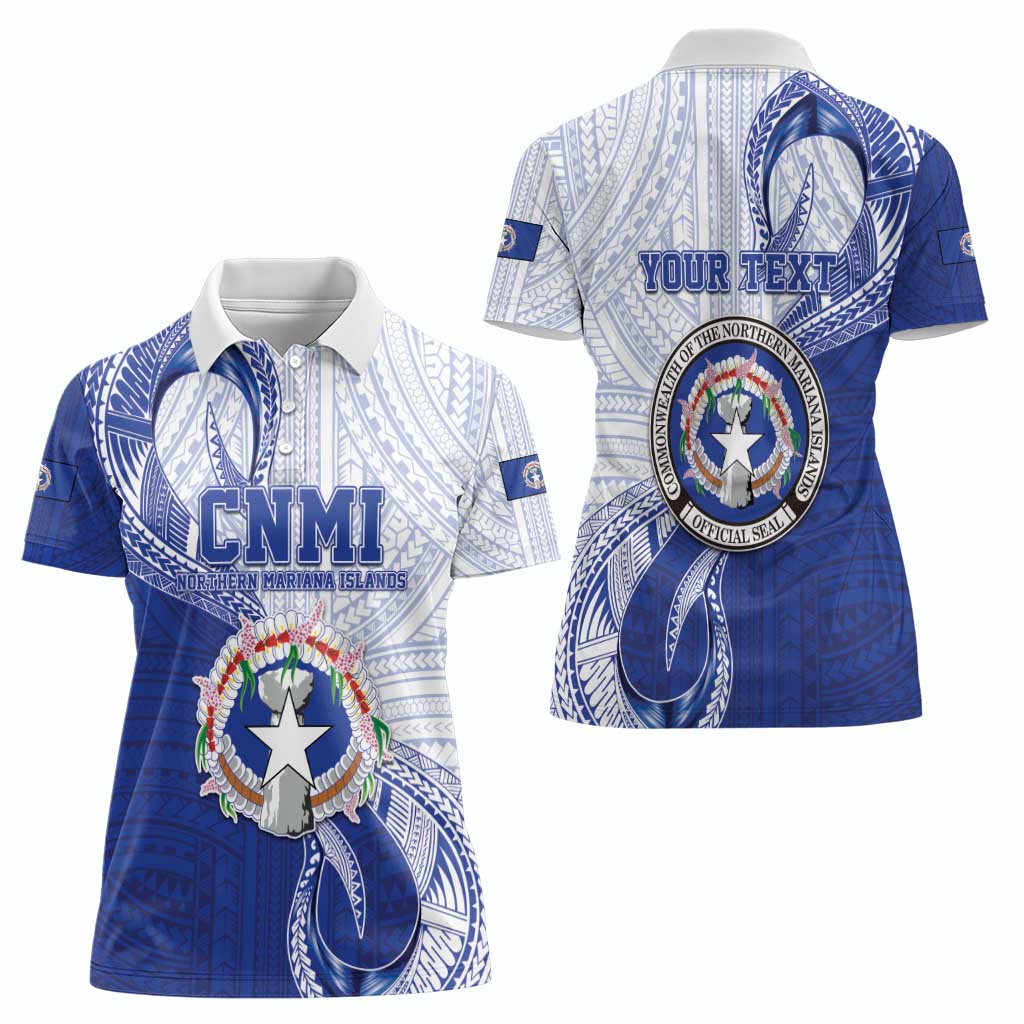 Personalized Northern Mariana Islands Women Polo Shirt CNMI Seal LT05 - Polynesian Pride