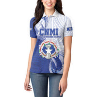 Personalized Northern Mariana Islands Women Polo Shirt CNMI Seal LT05 - Polynesian Pride
