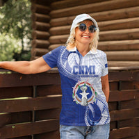 Personalized Northern Mariana Islands Women Polo Shirt CNMI Seal LT05 - Polynesian Pride
