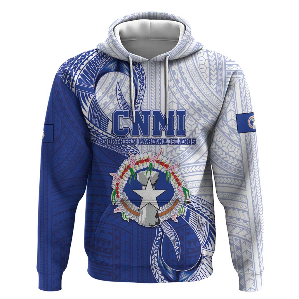 Personalized Northern Mariana Islands Zip Hoodie CNMI Seal LT05 Pullover Hoodie Blue - Polynesian Pride