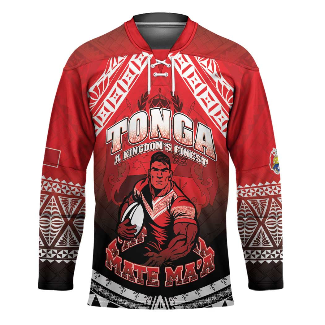 Custom Rugby Tonga MMT Hockey Jersey Mana O Tonga LT05 Unisex Red - Polynesian Pride