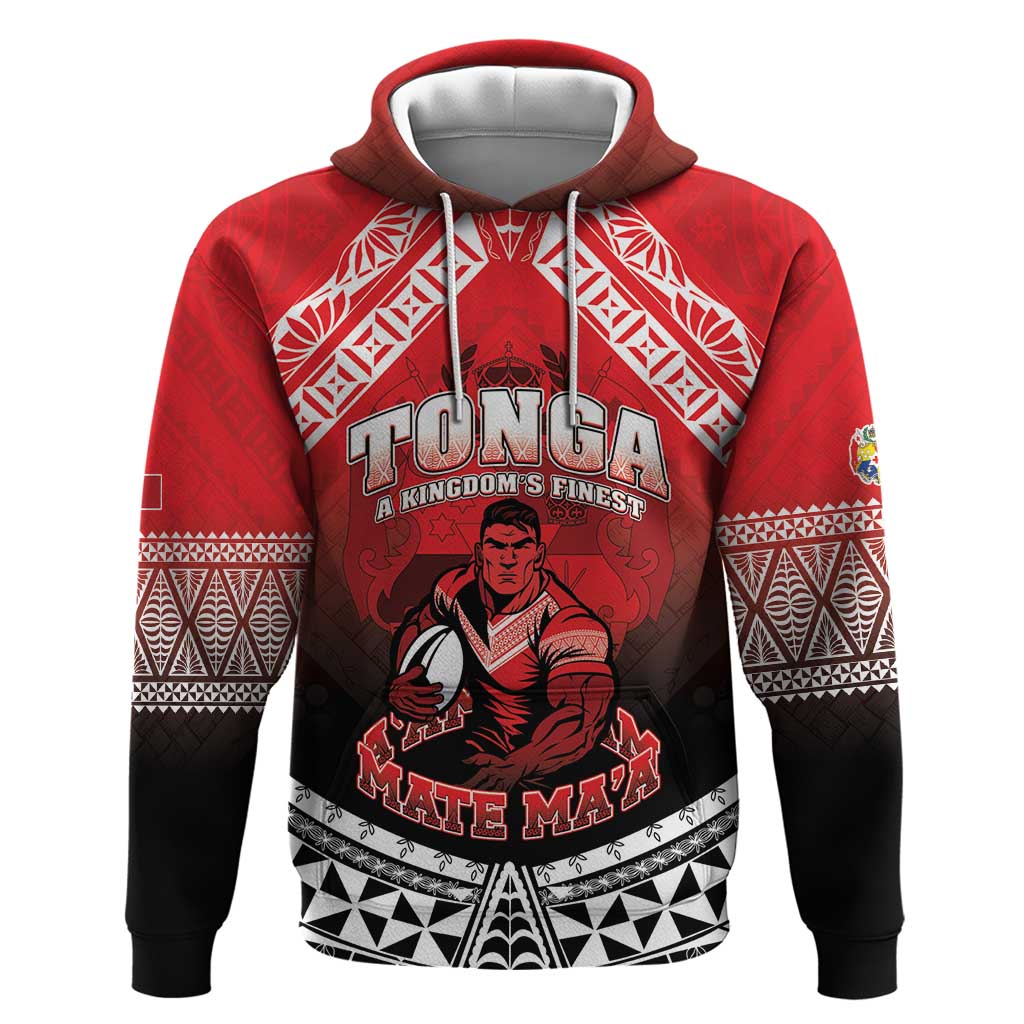 Custom Rugby Tonga MMT Hoodie Mana O Tonga LT05 Pullover Hoodie Red - Polynesian Pride