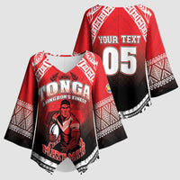 Custom Rugby Tonga MMT Kimono Sleeve Blouse Mana O Tonga LT05 - Polynesian Pride