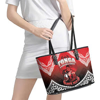 Rugby Tonga MMT Leather Tote Bag Mana O Tonga LT05 - Polynesian Pride