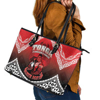 Rugby Tonga MMT Leather Tote Bag Mana O Tonga LT05 - Polynesian Pride