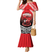 Custom Rugby Tonga MMT Mermaid Dress Mana O Tonga LT05 Women Red - Polynesian Pride