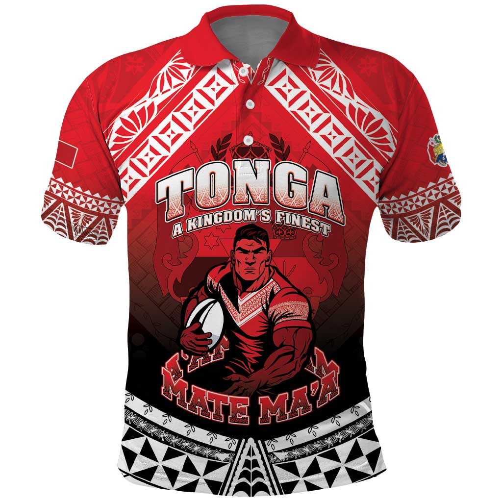 Custom Rugby Tonga MMT Polo Shirt Mana O Tonga LT05 Red - Polynesian Pride