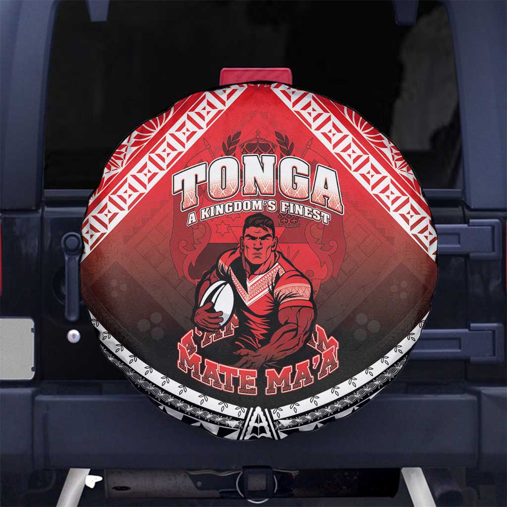 Rugby Tonga MMT Spare Tire Cover Mana O Tonga LT05 No hole Red - Polynesian Pride