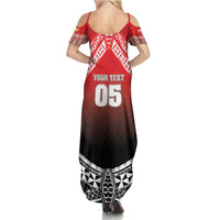 Custom Rugby Tonga MMT Summer Maxi Dress Mana O Tonga LT05 - Polynesian Pride