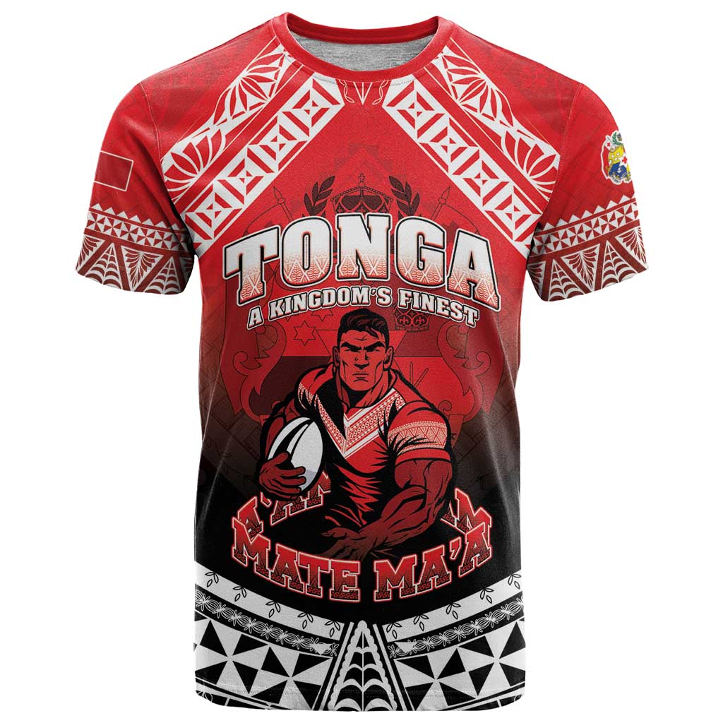 Custom Rugby Tonga MMT T Shirt Mana O Tonga LT05 Red - Polynesian Pride