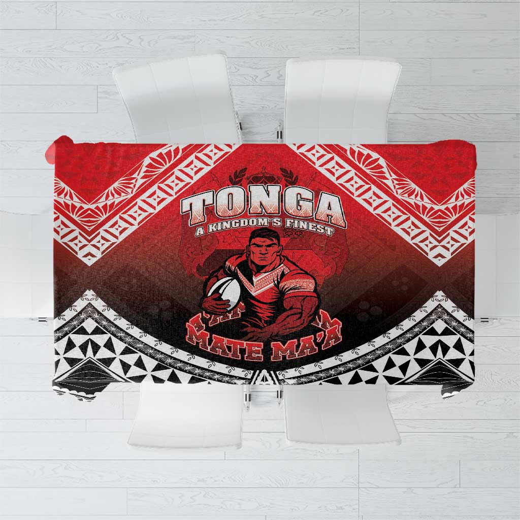 Rugby Tonga MMT Tablecloth Mana O Tonga LT05 Red - Polynesian Pride