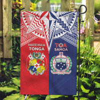 Rugby Samoa And Tonga Garden Flag Toa Samoa With Mate Maa LT05 Garden Flag Multicolor - Polynesian Pride