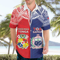 Custom Rugby Samoa And Tonga Hawaiian Shirt Toa Samoa With Mate Maa LT05 - Polynesian Pride