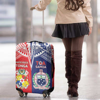 Rugby Samoa And Tonga Luggage Cover Toa Samoa With Mate Maa LT05 - Polynesian Pride