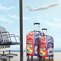 Rugby Samoa And Tonga Luggage Cover Toa Samoa With Mate Maa LT05 - Polynesian Pride