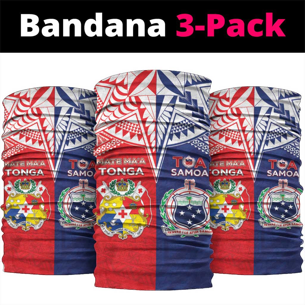 Rugby Samoa And Tonga Neck Gaiter Toa Samoa With Mate Maa LT05 package One Size: 25*50cm Multicolor - Polynesian Pride