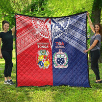 Rugby Samoa And Tonga Quilt Toa Samoa With Mate Maa LT05 - Polynesian Pride