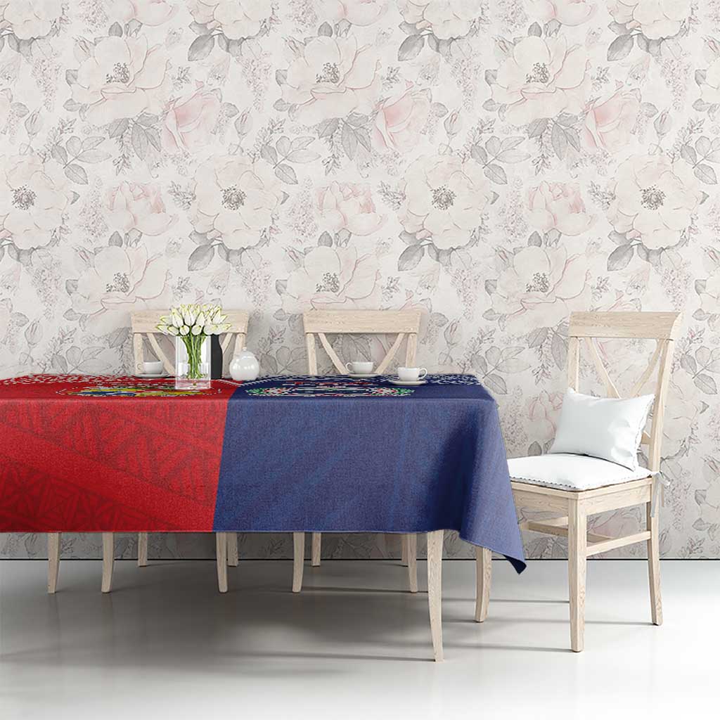 Rugby Samoa And Tonga Tablecloth Toa Samoa With Mate Maa LT05 - Polynesian Pride