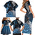 New Zealand Huia Bird Family Matching Short Sleeve Bodycon Dress and Hawaiian Shirt Aotearoa Maori Pattern