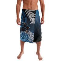 New Zealand Huia Bird Lavalava Aotearoa Maori Pattern LT05 Navy - Polynesian Pride