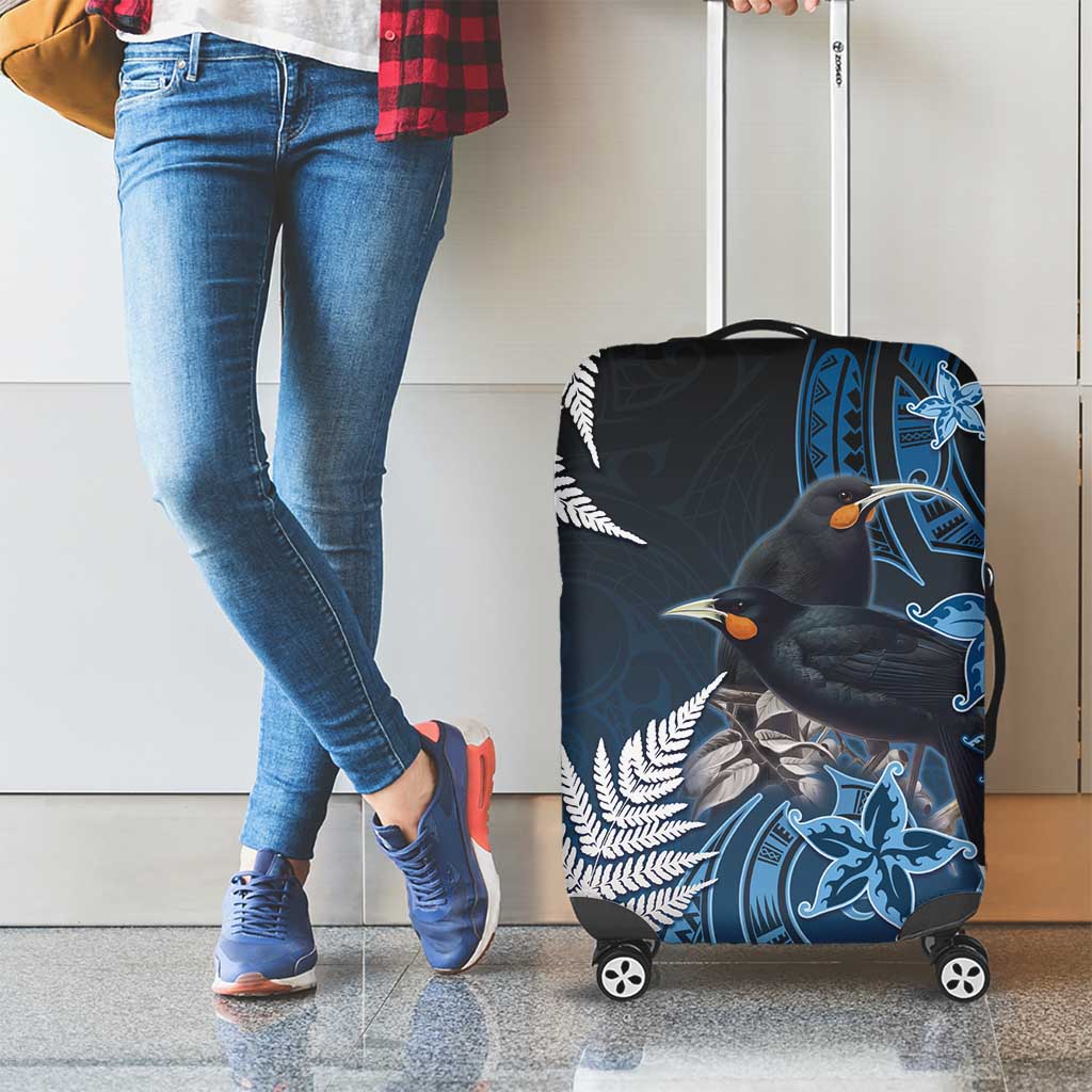 New Zealand Huia Bird Luggage Cover Aotearoa Maori Pattern LT05 - Polynesian Pride