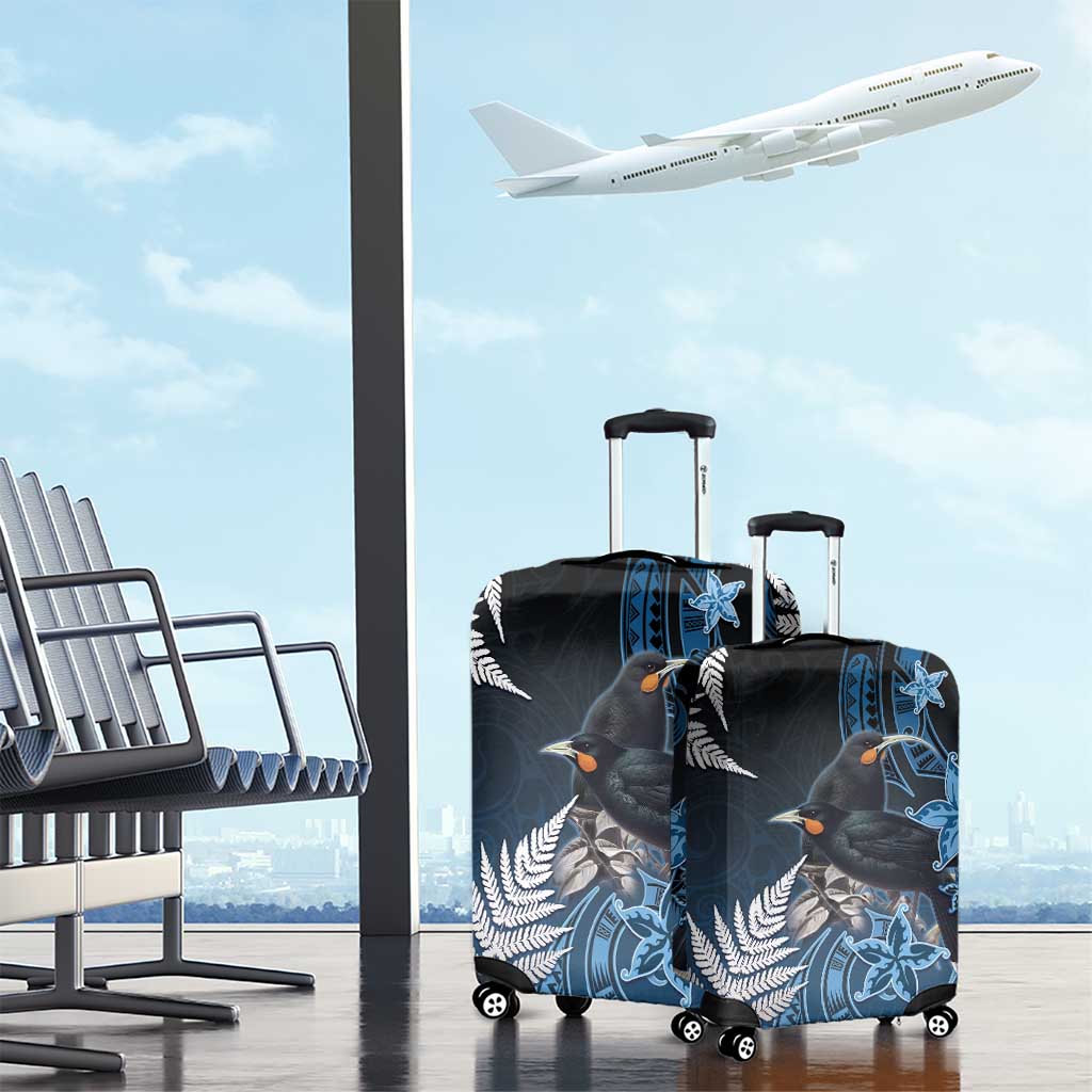 New Zealand Huia Bird Luggage Cover Aotearoa Maori Pattern LT05 - Polynesian Pride