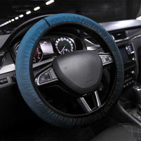 New Zealand Huia Bird Steering Wheel Cover Aotearoa Maori Pattern LT05 Universal Fit Navy - Polynesian Pride