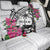 Guam Chamorro Back Car Seat Cover Bougainvillea White Polynesian Tribal Pattern