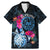 Tahiti Ia Orana Family Matching Mermaid Dress and Hawaiian Shirt Polynesian Turtle With Coat Of Arms LT05 Dad's Shirt - Short Sleeve Blue - Polynesian Pride