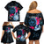 Tahiti Ia Orana Family Matching Off Shoulder Short Dress and Hawaiian Shirt Polynesian Turtle With Coat Of Arms LT05 - Polynesian Pride